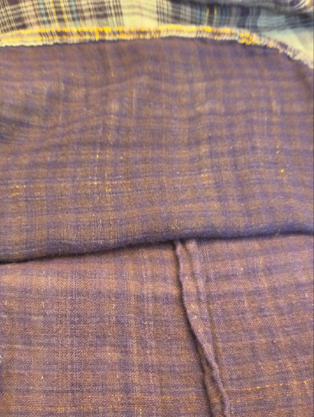 Relativity Lavender Plaid Ruffle-Front Button-Down Shirt - Picture 13 of 14